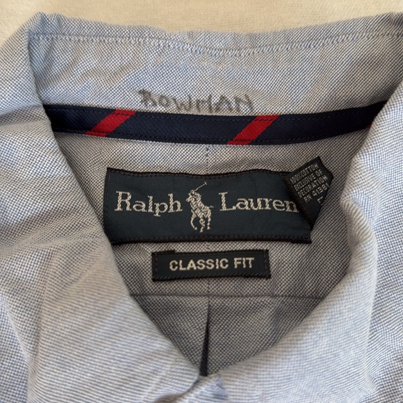 Mens Ralph Lauren button-down shirt large Name written inside collar - Picture 4 of 9